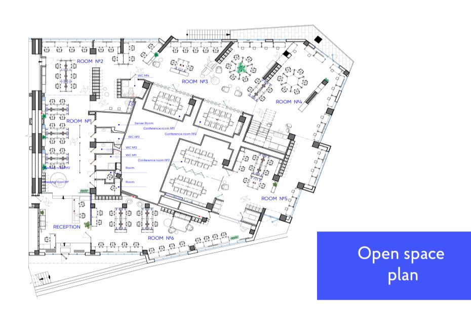 Аренда open space офиса в ЖК