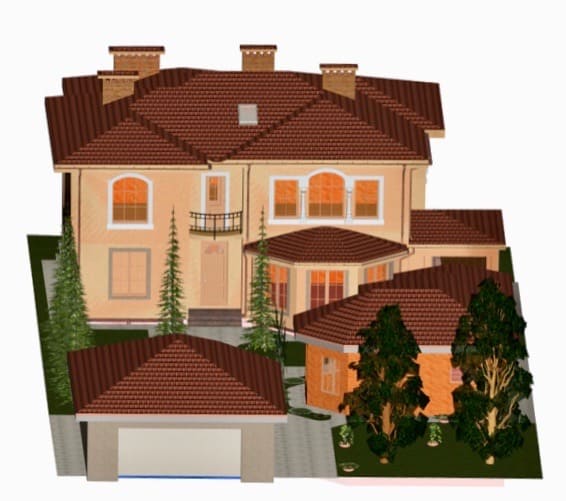 Дом из красного кирпича