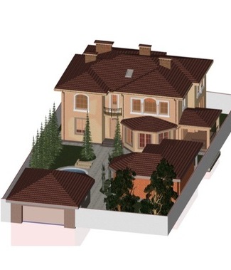 Дом из красного кирпича
